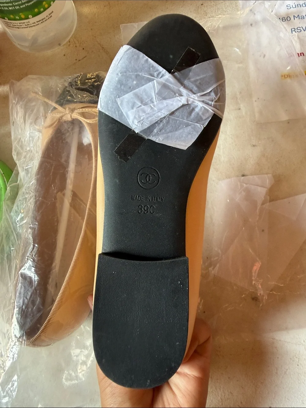 Women's Chanel Ballet Flats in Beige - Comfortable Slip-On Shoes